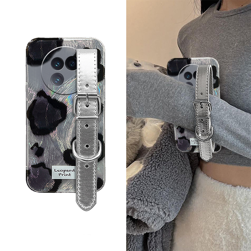 个性豹纹适用vivoxfold3pro手机壳xfold2高级感xflip立体vivo腕带vovo折叠屏辣妹vivi潮酷+十硬壳日韩羽纱女