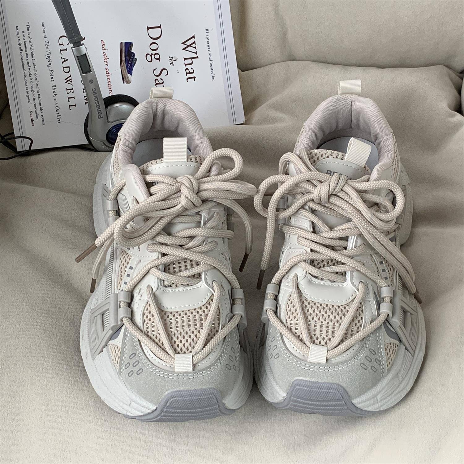 法国GPE 爆款厚底增高老爹鞋女2025新款复古圆头显瘦百搭休闲鞋