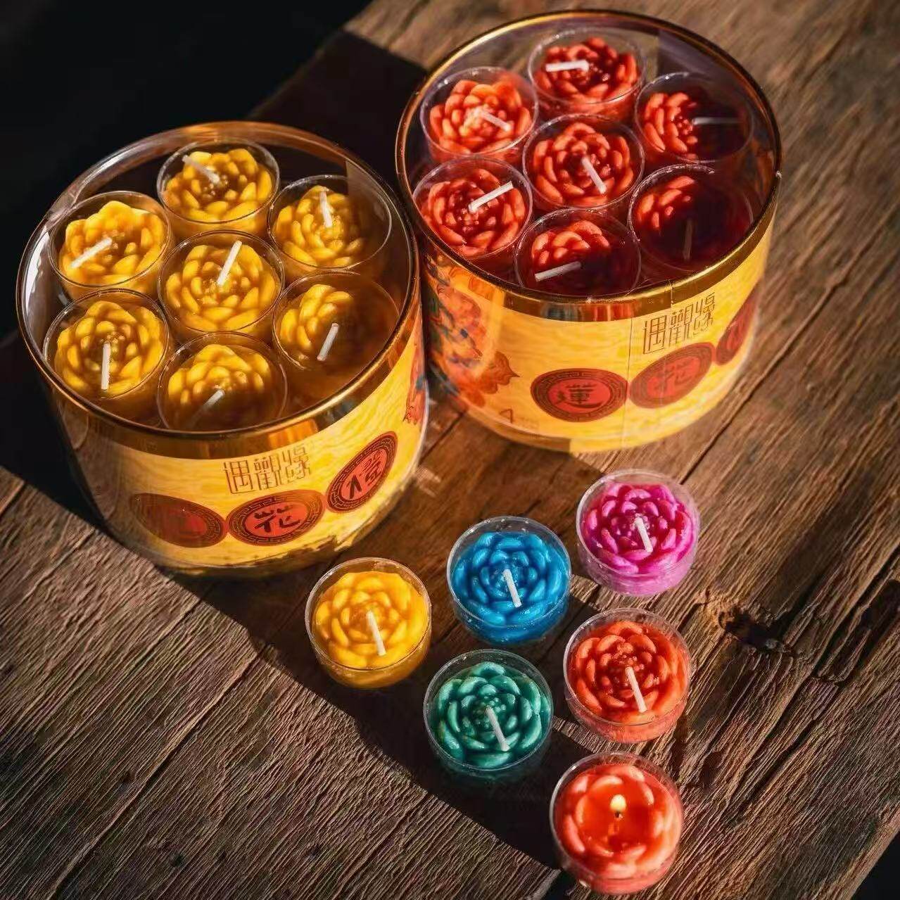 【请3盒送灯座】厂家批发供佛灯4小时梅花粒寺庙仙家用莲花蜡烛灯