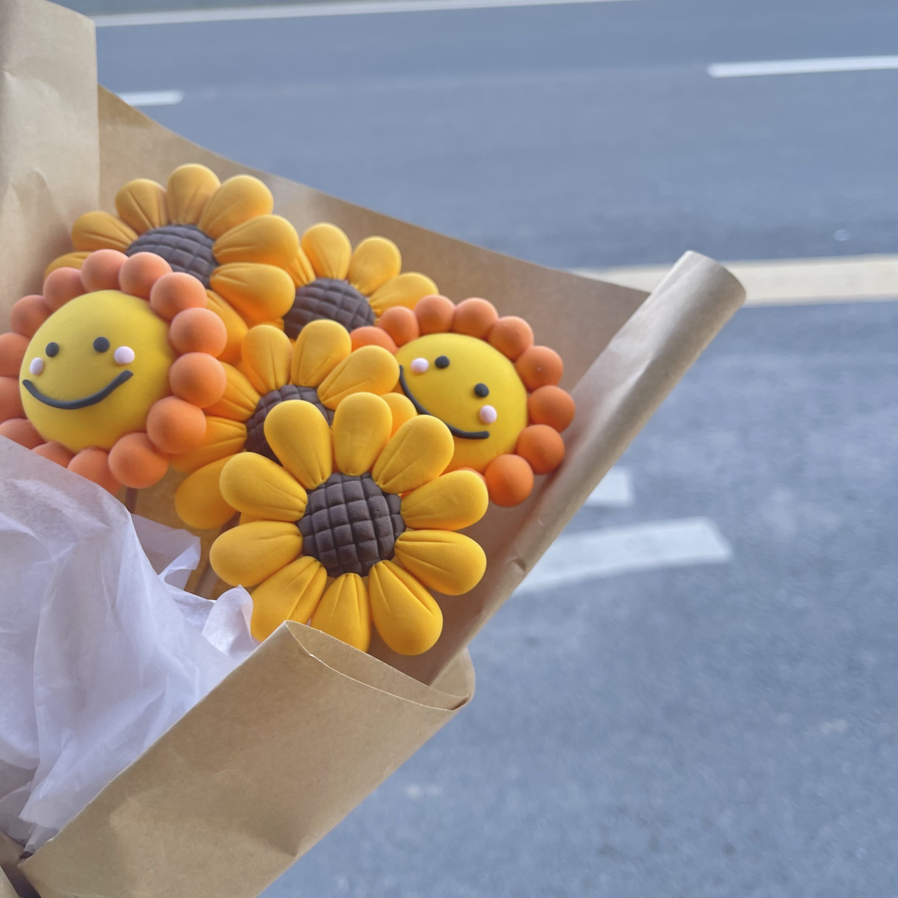 向日葵花束超轻粘土手工diy材料包教师节中秋节亲子自制礼物成品