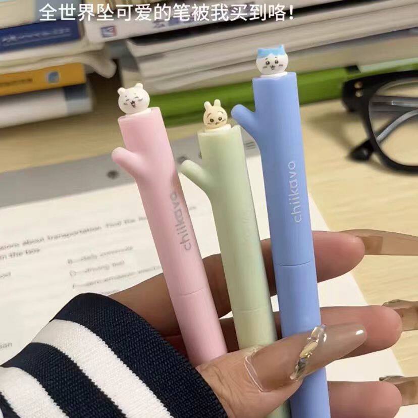 日系创意扭扭笔旋转出芯中性笔学生可爱糖果色速干刷题笔