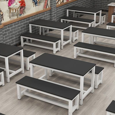 餐桌长方形组合饭店食堂桌子
