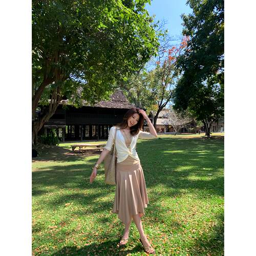 Lekii韩系休闲风裙子显