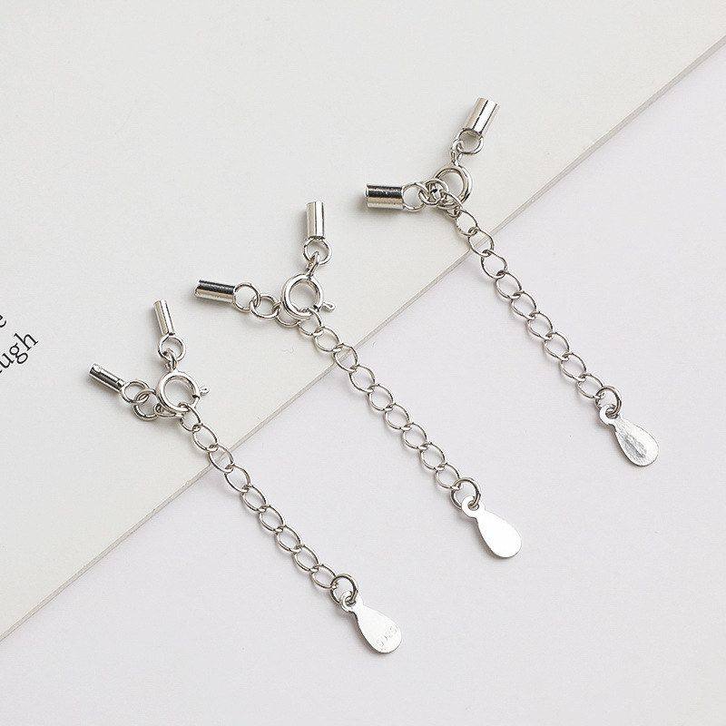 弹簧S925尾项链DIY绳扣蜡扣纯银绳扣镀皮扣白金带链配件手链编织,饰品/流行首饰/时尚饰品新,其他DIY饰品配件,淘宝优惠券,粉丝福利购,淘宝优惠卷