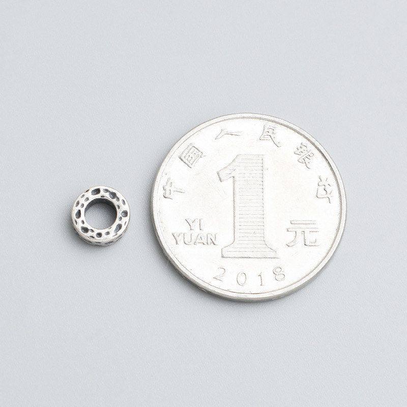 配件圆环手链隔珠s925散珠隔片DIY串珠纯银复古锤纹盘缠敲面编绳,饰品/流行首饰/时尚饰品新,其他DIY饰品配件,淘宝优惠券,粉丝福利购,淘宝优惠卷