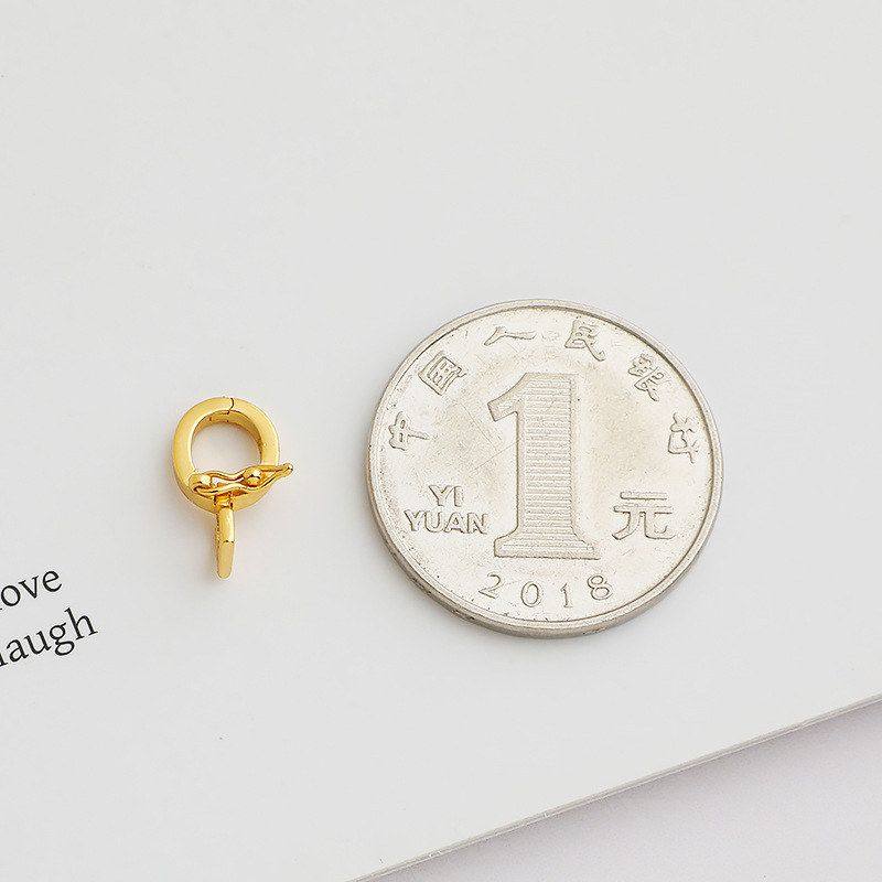 配件S925夹扣扣子挂件DIY翡翠精工扣玉坠纯银水晶扣圆扣头吊坠,饰品/流行首饰/时尚饰品新,其他DIY饰品配件,淘宝优惠券,粉丝福利购,淘宝优惠卷