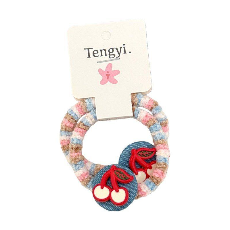 百搭少女皮筋韩系马尾发绳樱桃牛仔发饰可爱发圈纽扣气质头绳,饰品/流行首饰/时尚饰品新,发饰,淘宝优惠券,粉丝福利购,淘宝优惠卷