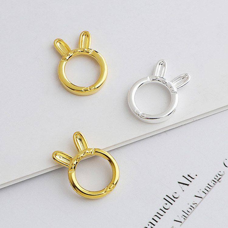 串珠S925纯银可放配件兔子DIY水晶手链珠子圆环散珠镀金珠框隔珠,饰品/流行首饰/时尚饰品新,其他DIY饰品配件,淘宝优惠券,粉丝福利购,淘宝优惠卷