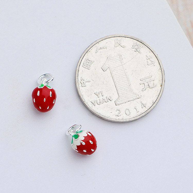 饰品吊坠手工s925手链草莓滴胶配件项链纯银DIY挂件串珠水果,饰品/流行首饰/时尚饰品新,其他DIY饰品配件,淘宝优惠券,粉丝福利购,淘宝优惠卷