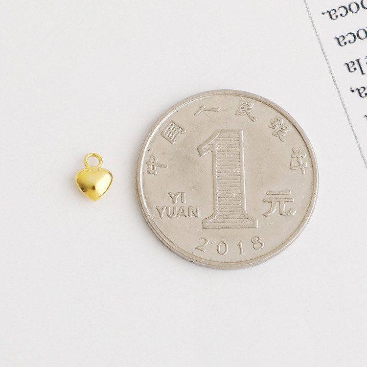 爱心手链S925手工纯银挂件珍珠项链DIY心形配件串珠吊坠镀金立体,饰品/流行首饰/时尚饰品新,其他DIY饰品配件,淘宝优惠券,粉丝福利购,淘宝优惠卷