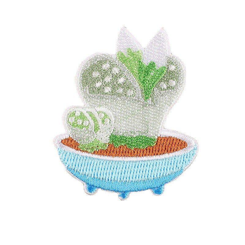 布标植物包补丁贴标饰品布贴服装辅料绣花仙人掌鞋帽电脑刺绣配件