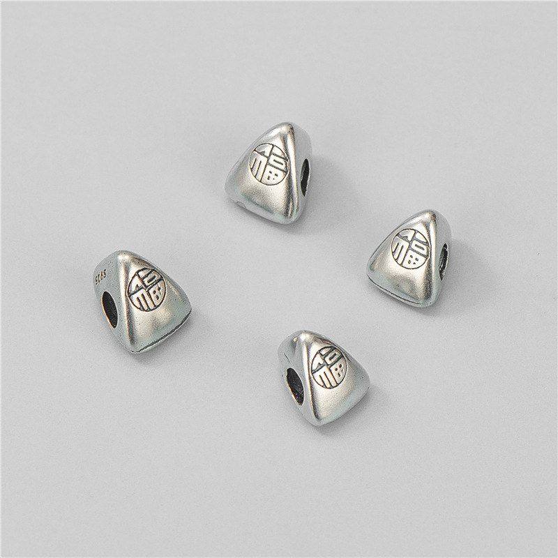 材料DIY纯银手链手工隔珠串珠配件粽子编绳福字散珠三角S925泰银,饰品/流行首饰/时尚饰品新,其他DIY饰品配件,淘宝优惠券,粉丝福利购,淘宝优惠卷