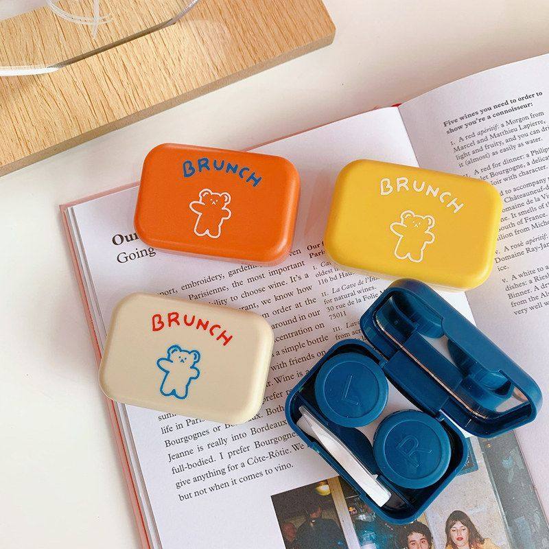卡通盒小熊韩风伴侣简约便携隐形眼镜美瞳护理ins可爱盒双联盒盒,ZIPPO/瑞士军刀/眼镜,眼镜盒,淘宝优惠券,粉丝福利购,淘宝优惠卷