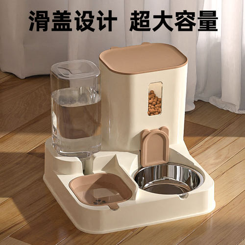 猫碗狗碗猫咪自动喂食器饮水一体