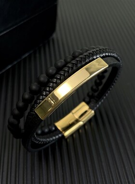 跨境首饰时尚手工编织手环配饰个性百搭街头嘻哈手链男饰品