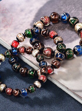 香灰琉璃手串五色多宝男女情侣款单圈手链手串饰品礼物代发