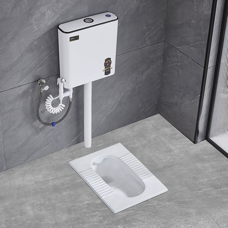 家用陶瓷蹲便器冲水箱整套装卫生间大便器便池厕所蹲坑式防臭便盆