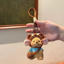 袋鼠小豆挂件小熊玩偶挂件钥匙扣2025新款 可爱挂件书包毛绒挂饰