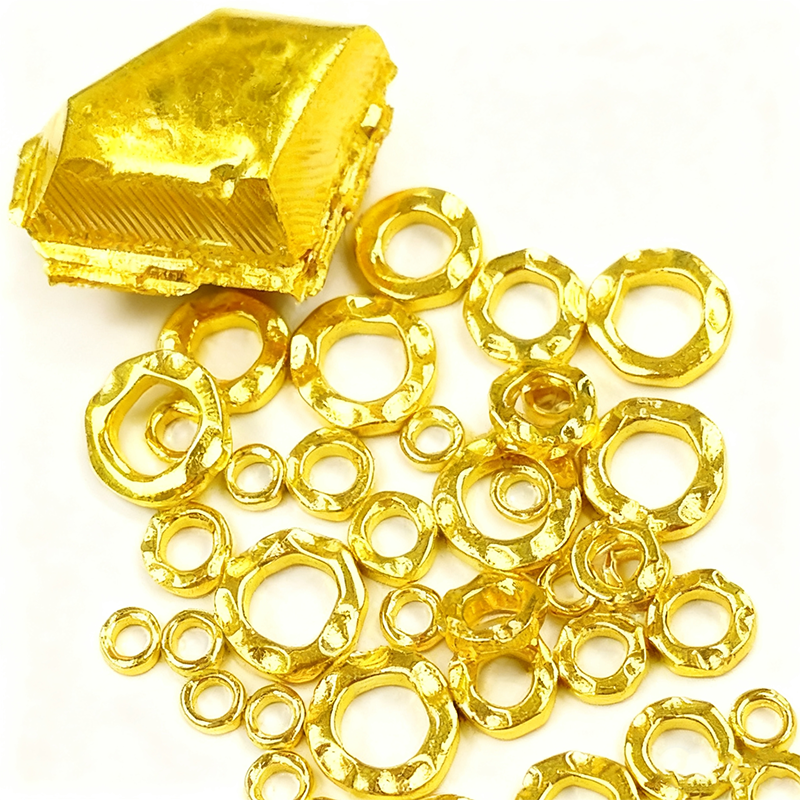 【金贝贝】 足金999纯金黄金古法盘缠配件 散珠 手串手链金料
