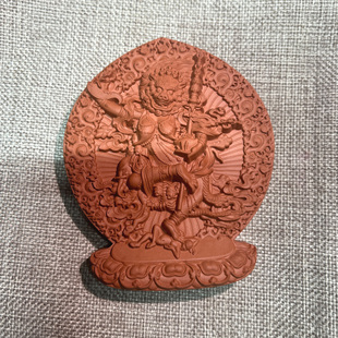 手工制作（10公分 ）狮面空行母  陶土烧制擦擦 小佛像