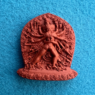 手工制作 时轮金刚  陶土烧制 擦擦 小佛像