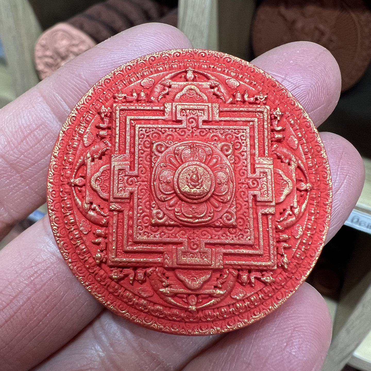 瀚林宝相独家首发款 正品擦擦 苦自解脱观音 坛城（单面款）4公分,特色手工艺,其他,淘宝优惠券,粉丝福利购,淘宝优惠卷