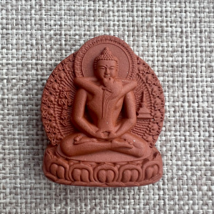 手工制作 普贤王如来 普贤上师 陶土烧制擦擦 小佛像