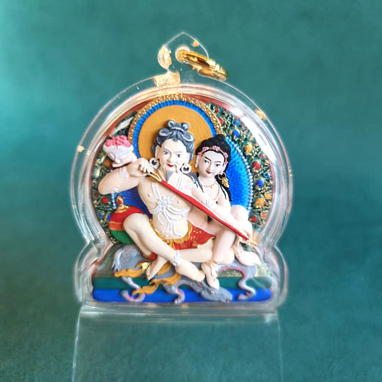 瀚林宝相独家首发款 正品擦擦  萨惹哈尊者 彩绘擦擦 小佛像