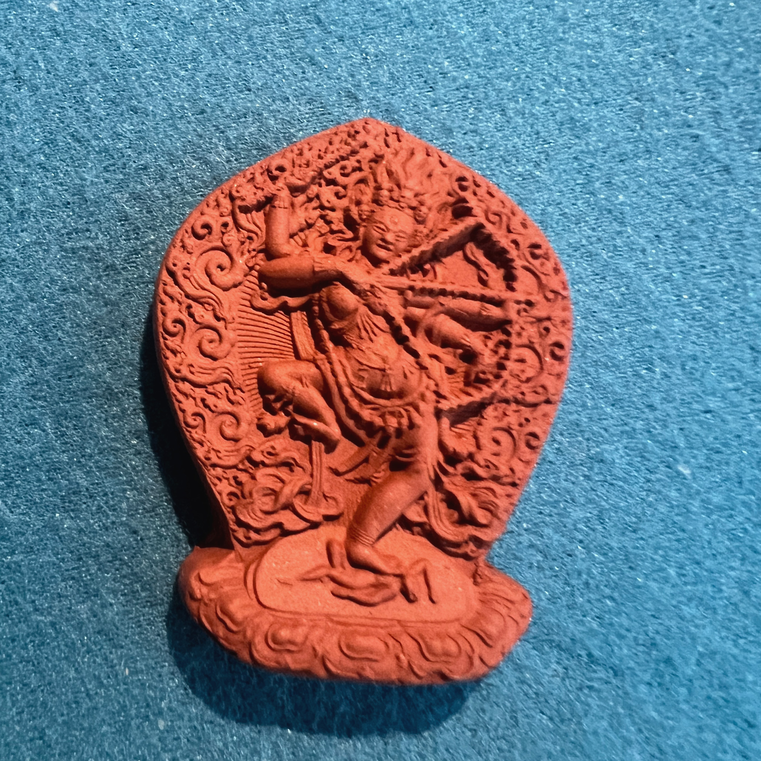 手工制作 作明佛母   陶土烧制 擦擦 小佛像