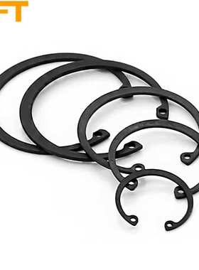 贝傅特65锰钢GB893孔用挡圈黑色内卡弹性卡簧卡环C型挡圈￠39【10