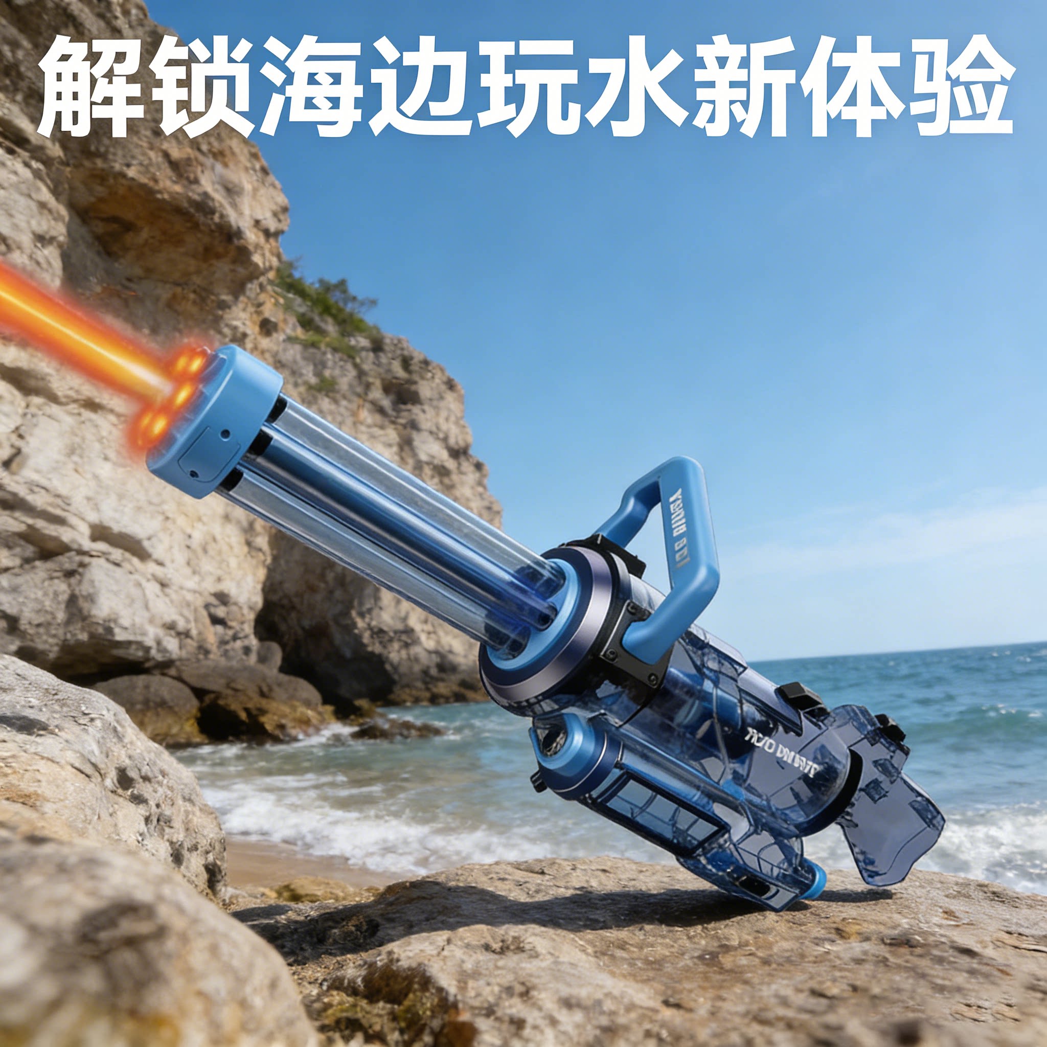 电动连发冰爆加特林大容量水枪
