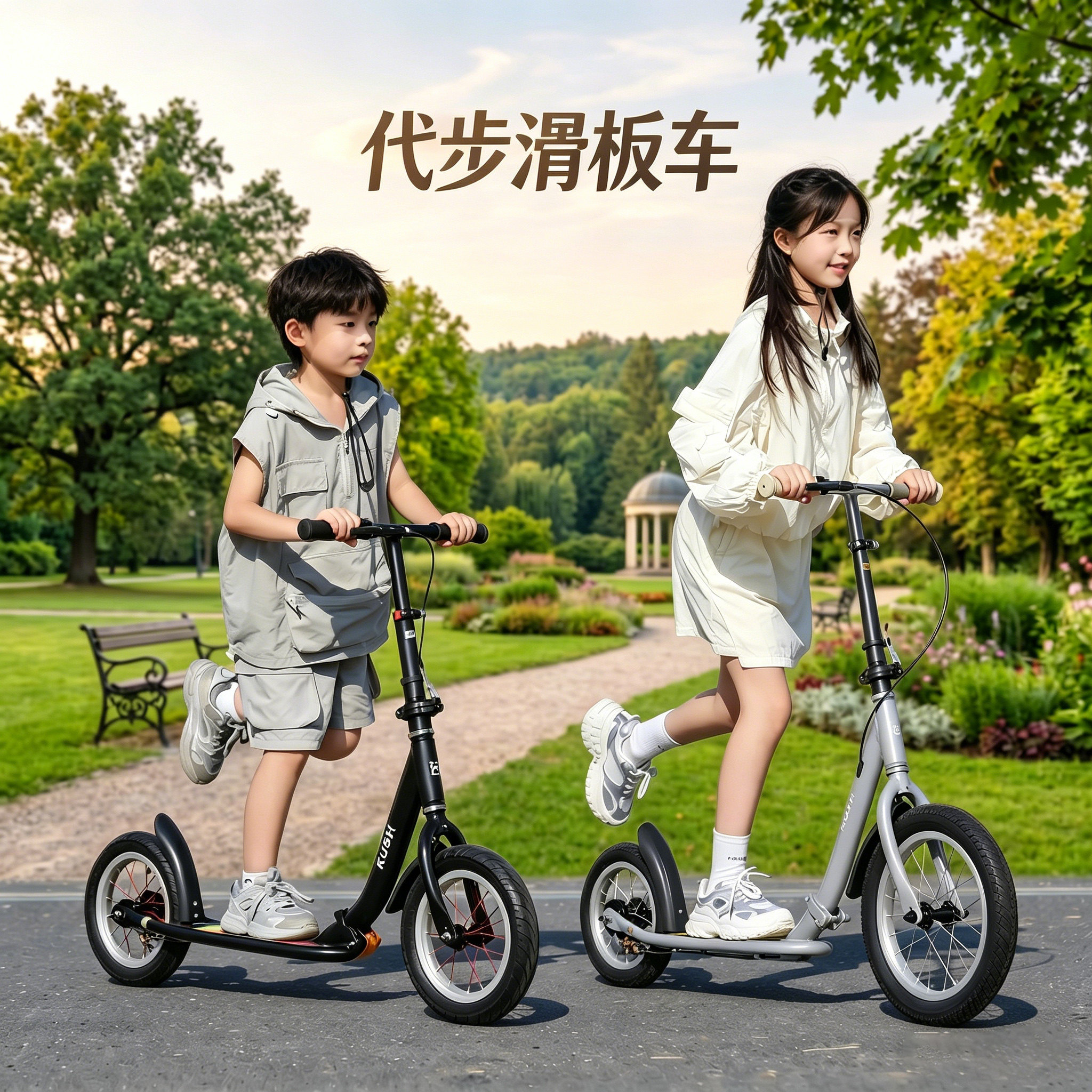 两轮滑板车儿童6到12岁中大童2026新款成人代步可转弯户外小学生