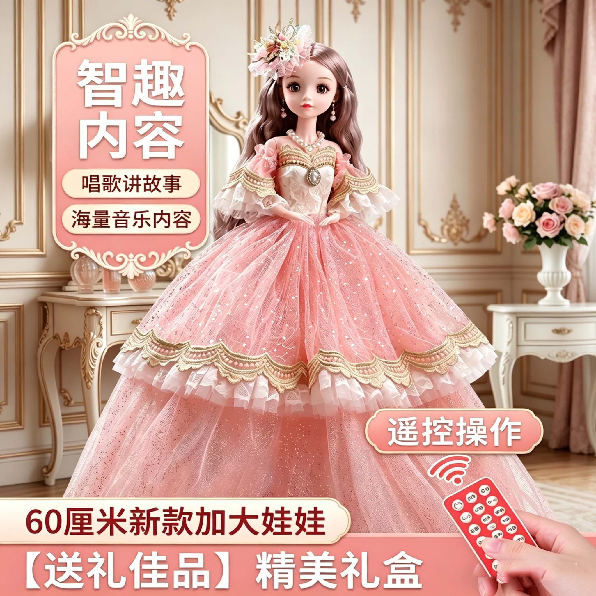 会说话的芭娃娃玩具可动关节超大