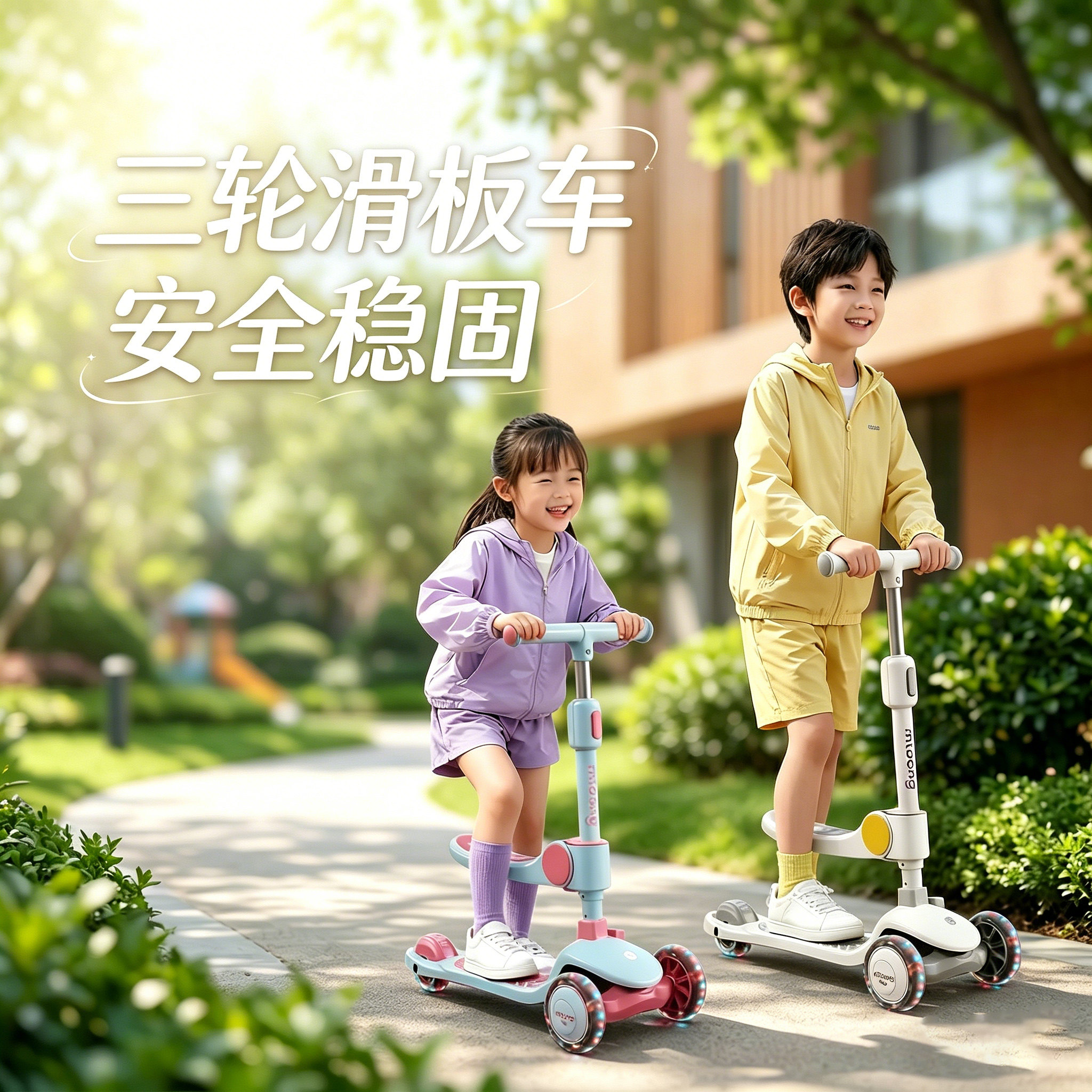 滑板车3到6岁儿童2026新款多功能6到12岁二合一可坐可骑平衡折叠