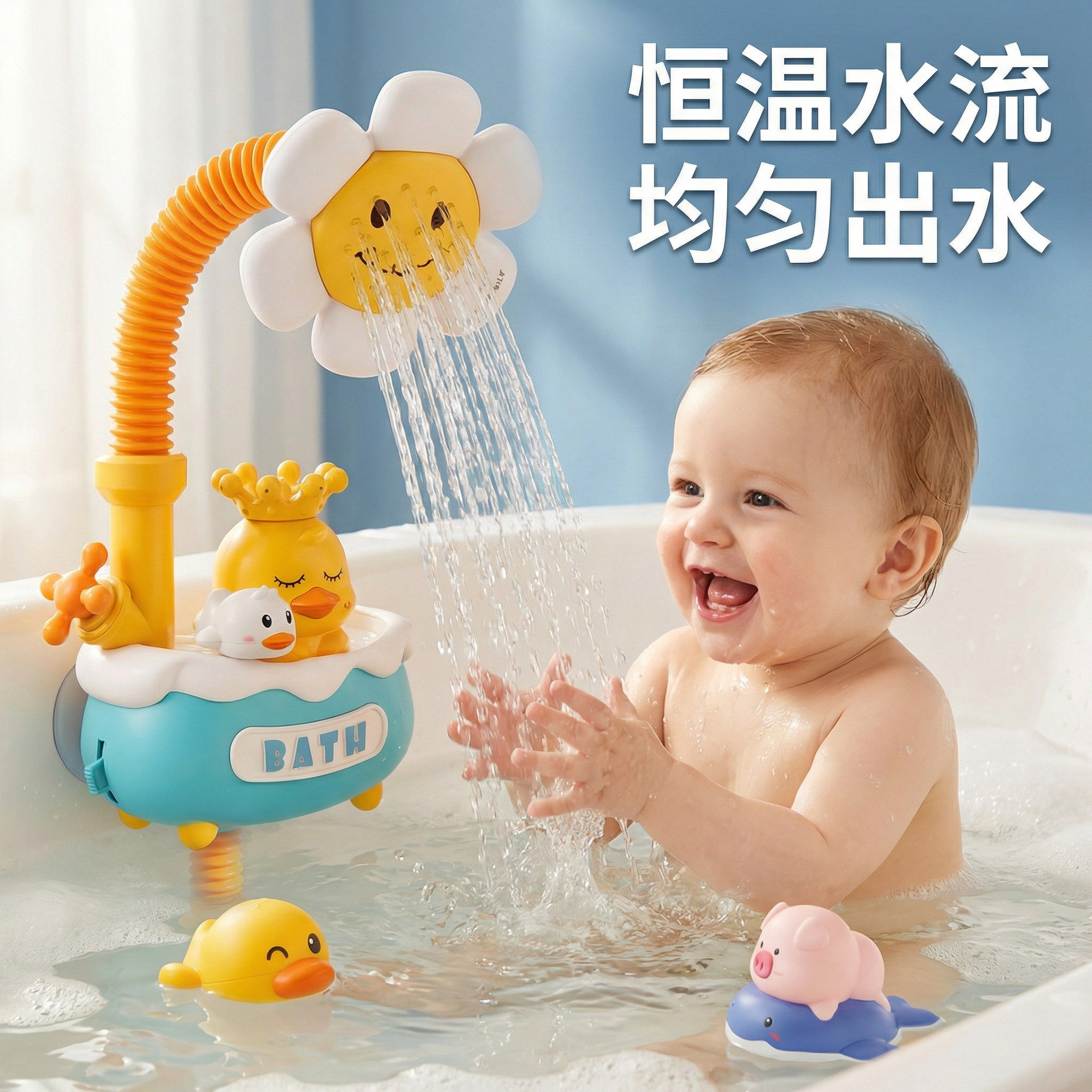 2026新款向日葵花洒儿童洗澡玩具