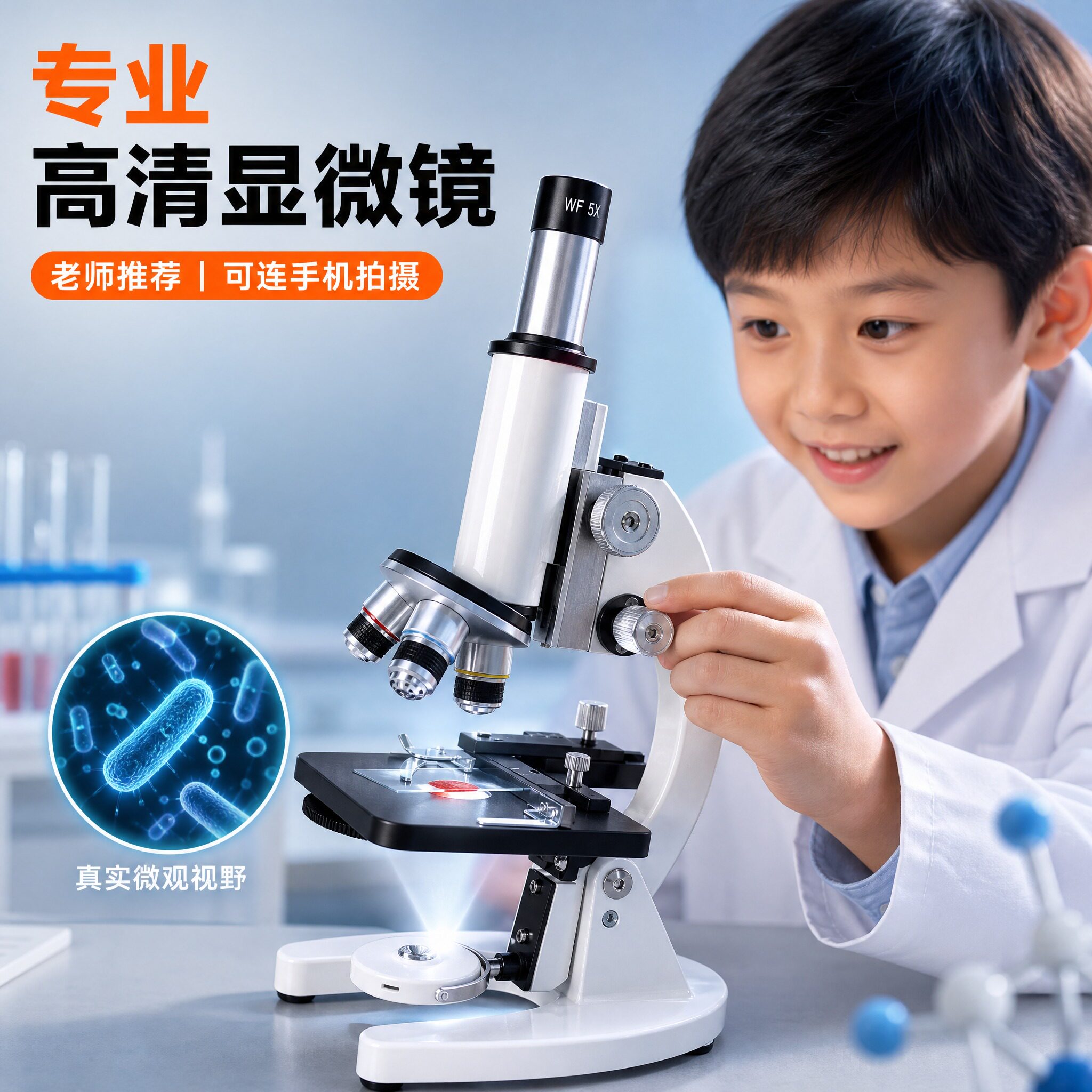 儿童中小学生科学实验显微镜套装