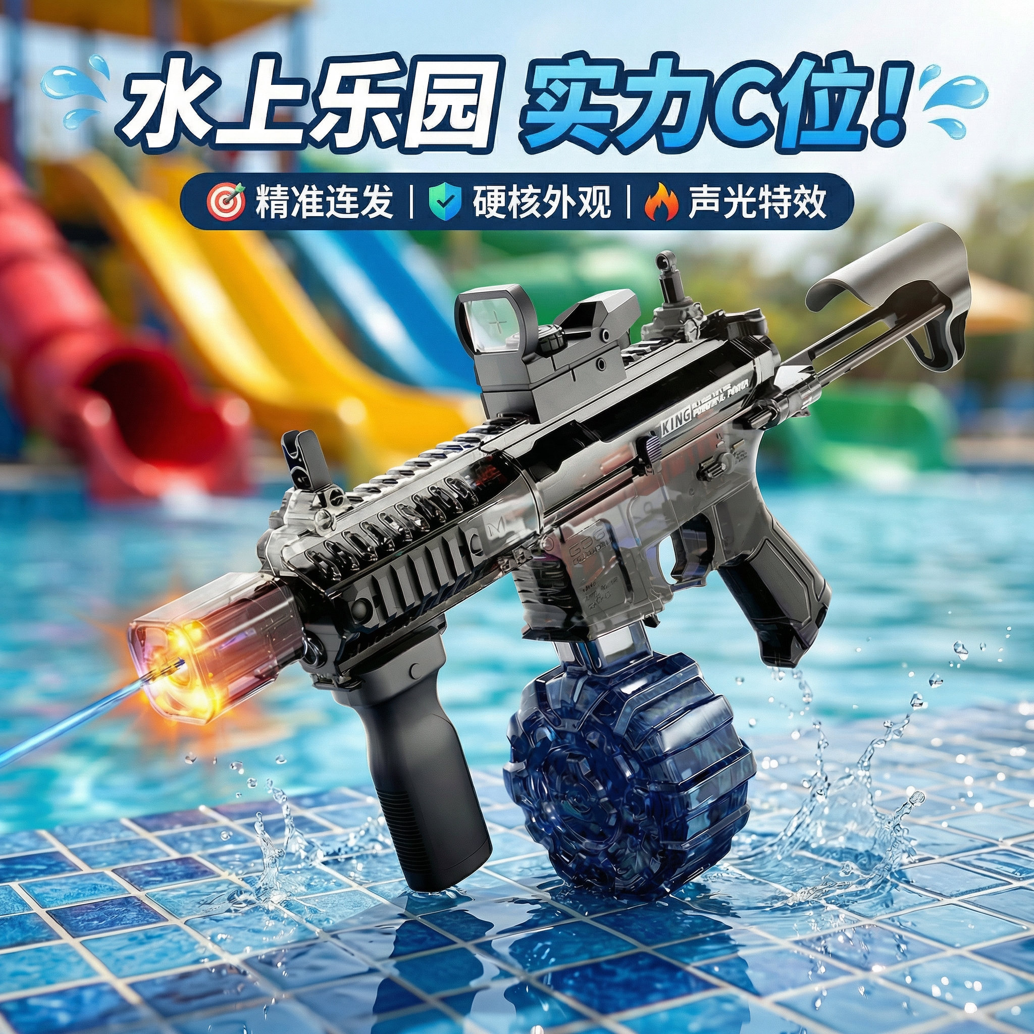 夏日ARP9泼水节神器电动连发