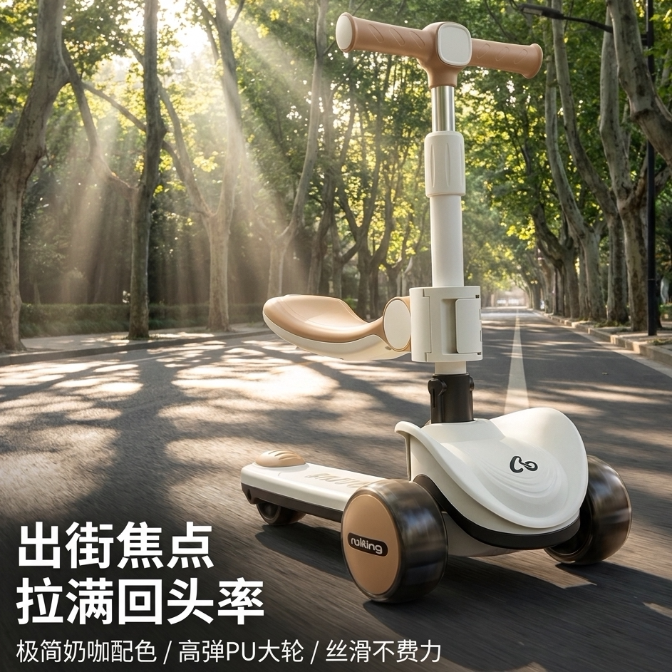 滑板车1到3岁幼儿2026新款二合一折叠防侧翻多功能热卖榜脚踏三轮