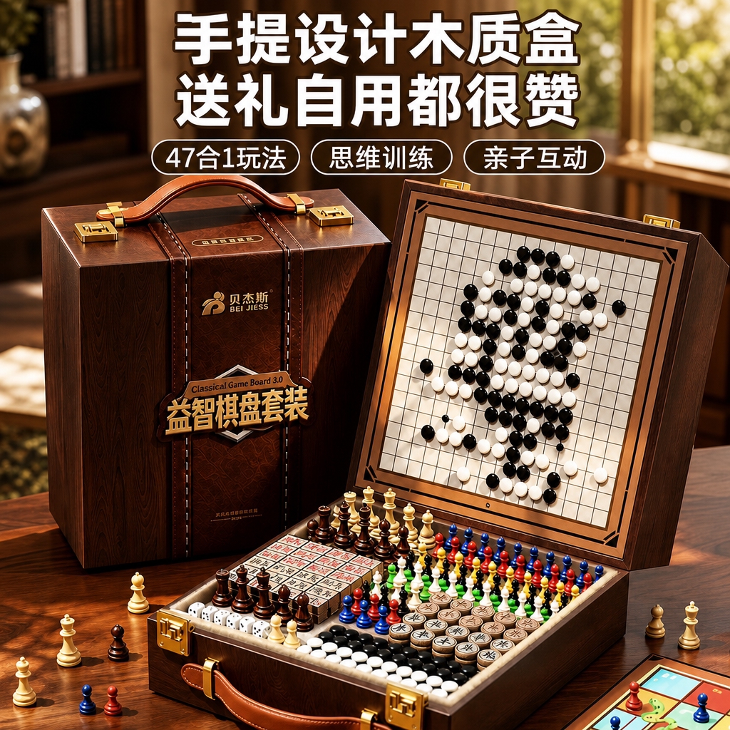 一盒搞定N种玩法【多功能棋盘】
