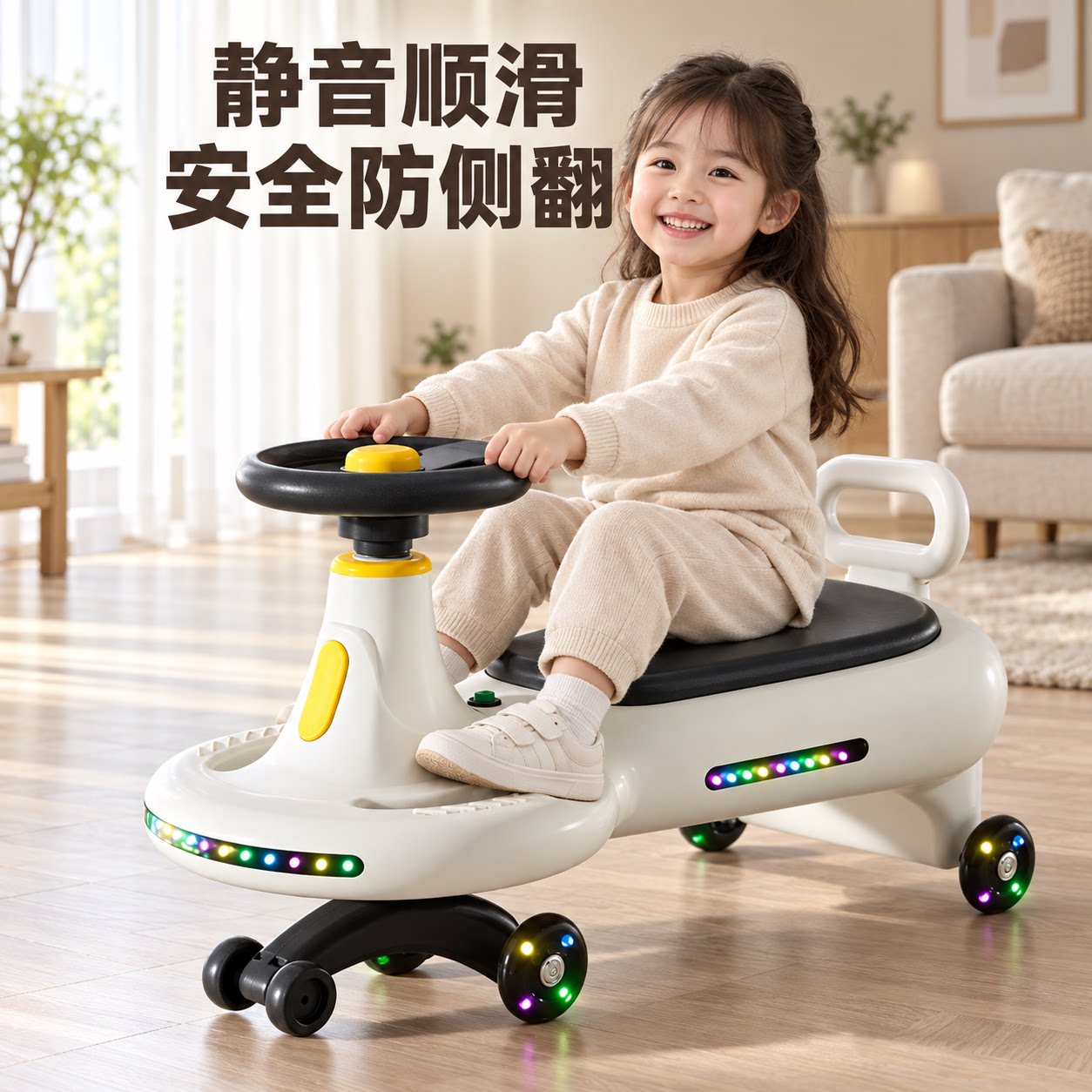 儿童扭扭车防侧翻静音2026新款