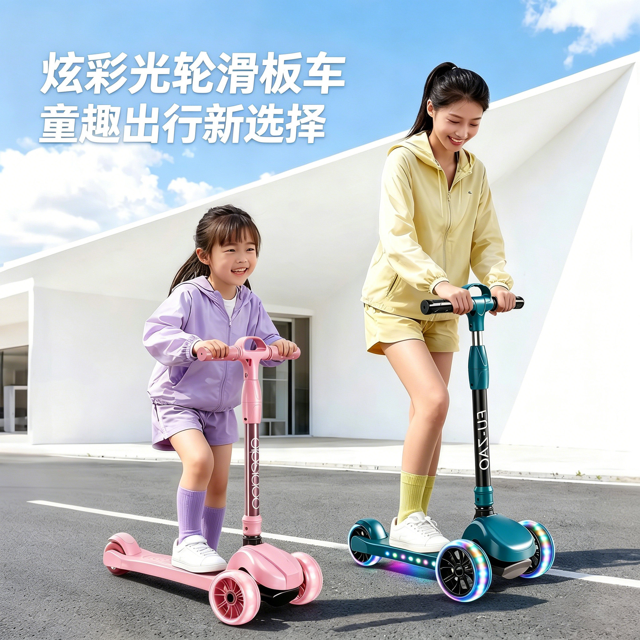 滑板车大童12岁以上可折叠转弯2026新款8到12岁滑行3到6岁防侧翻