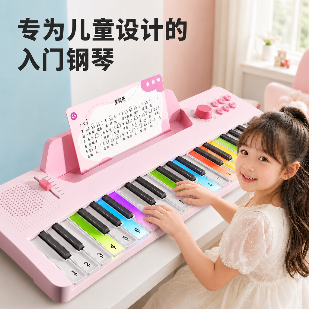 儿童彩虹电子琴初学入门女孩礼物