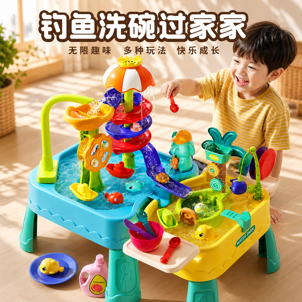 女孩玩具2026火爆迷你厨房仿真洗碗玩水玩具六一儿童节礼物过家家