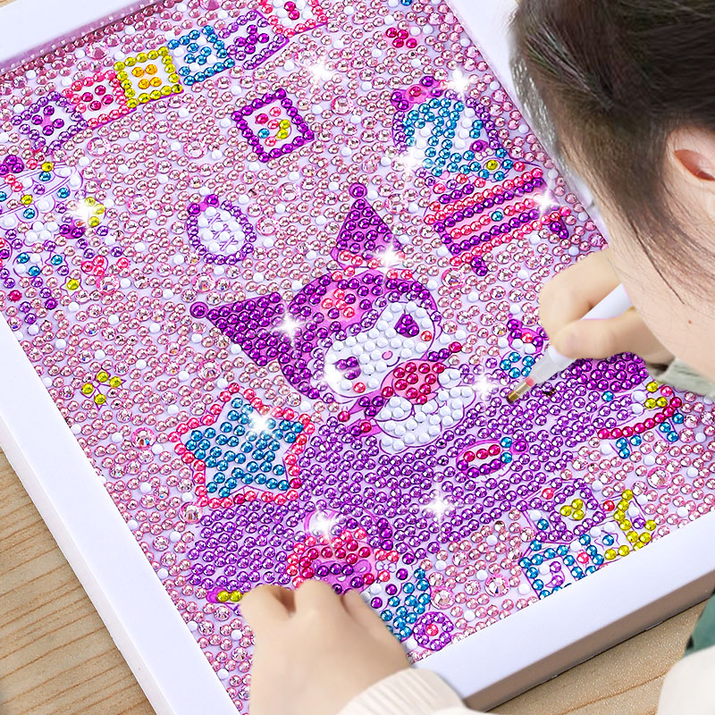 钻石画儿童手工贴画女孩三丽鸥