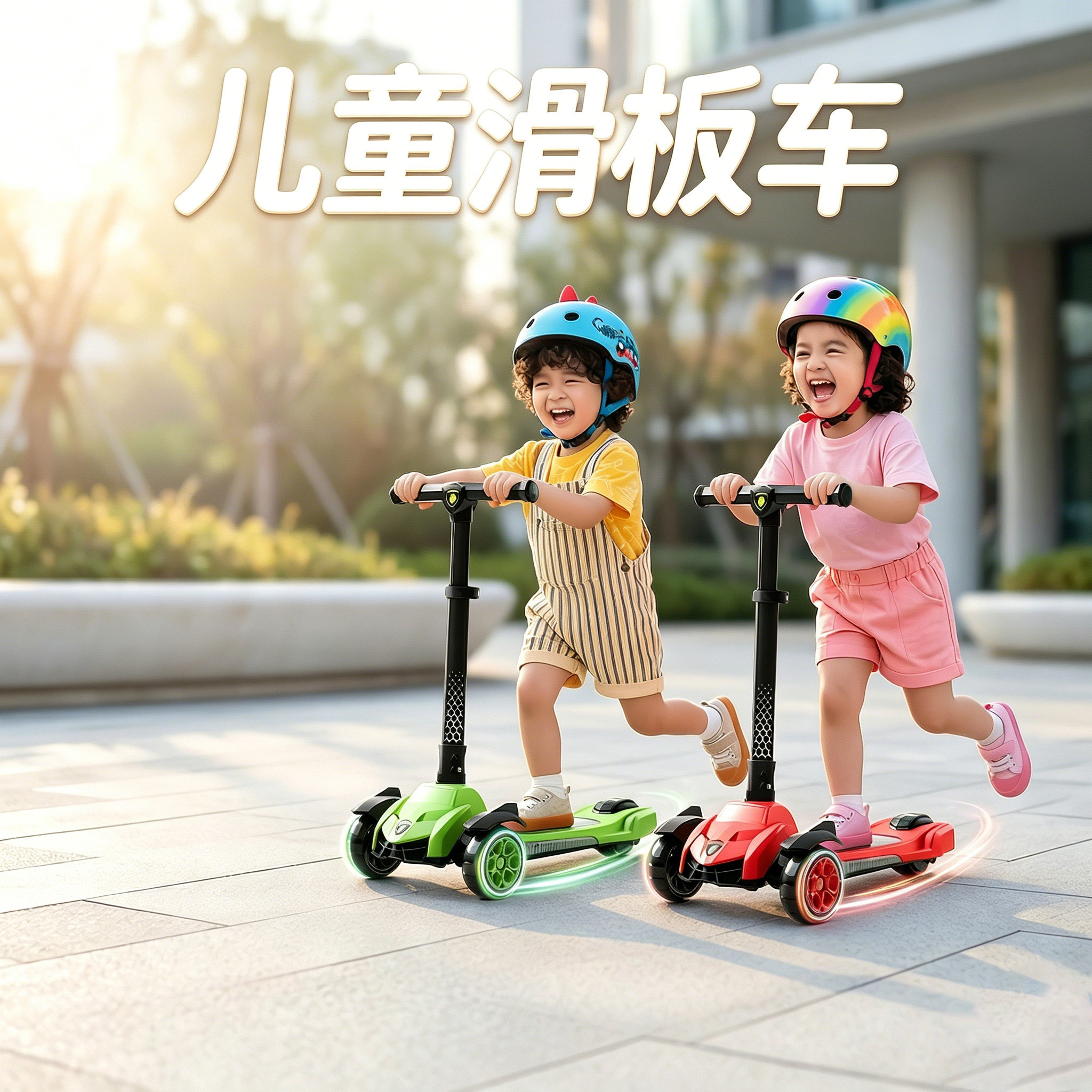 滑板车儿童3到6岁男孩6到12岁以上折叠代步三轮平衡2026新款滑行