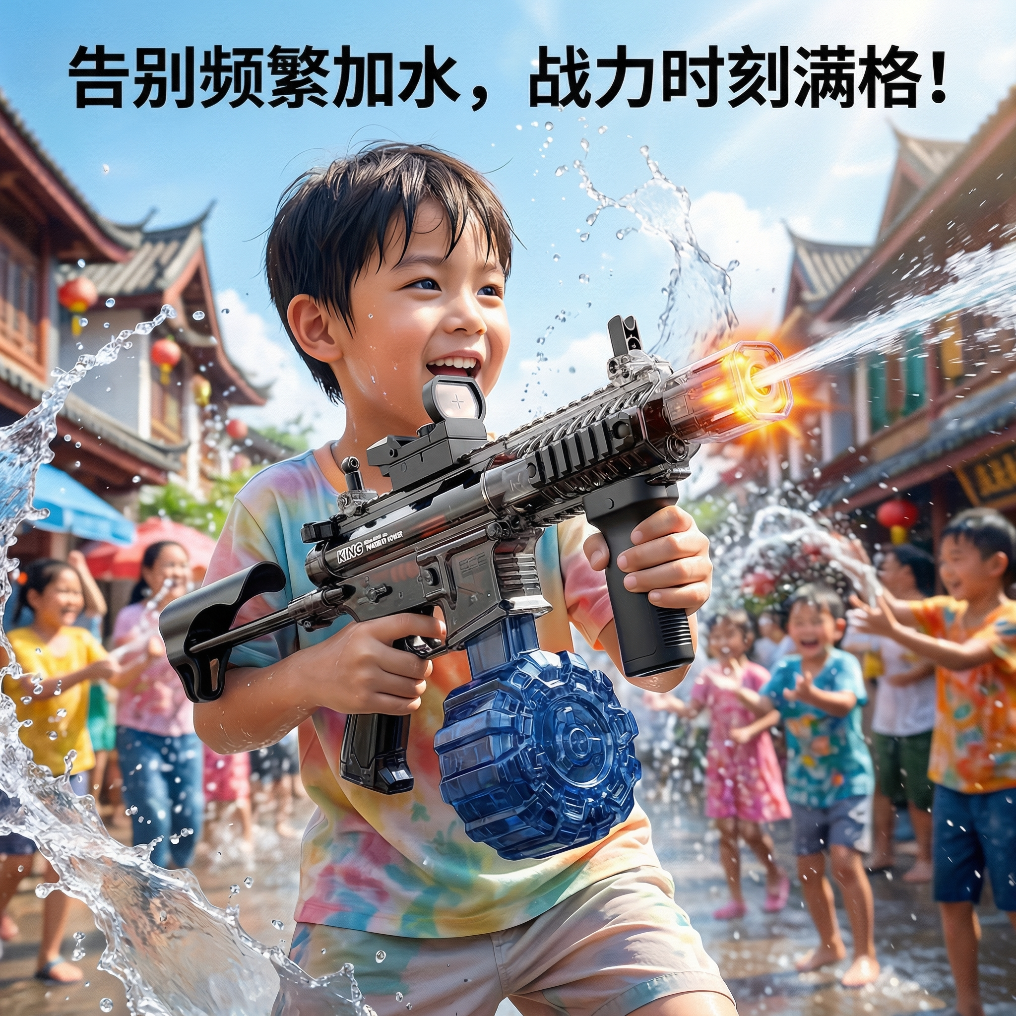 夏日ARP9泼水节神器电动连发