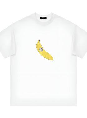 26SS新款夏季VETEMEN重磅纯棉香蕉banana印花宽松短袖T恤情侣潮牌