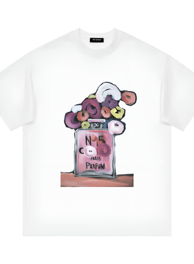 2026美式宽松重磅纯棉小香风轻奢短袖t恤情侣装男女百搭休闲上衣