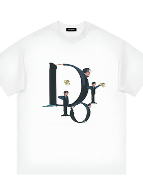 26SS夏季美式重磅短袖恶搞系列t恤男夏季休闲潮牌印花百搭情侣