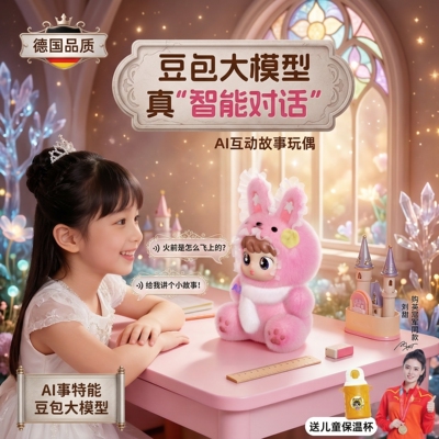 德国精品AI毛绒机器人早教对话